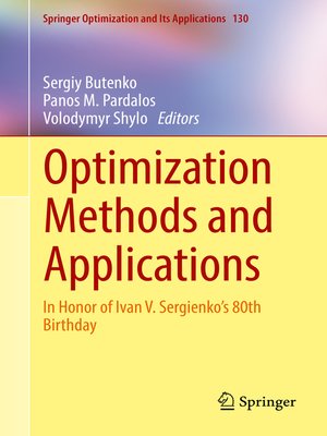 cover image of Optimization Methods and Applications